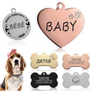 Personalized Dog Cat ID Tag Engraved Pet Collar Charm Keyring