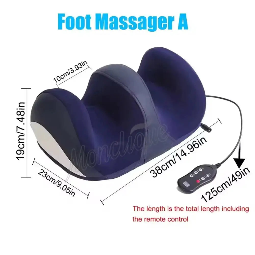 Large Size Electric Foot Massager Infrared Hot Compress Arm Roller Kneading Squeeze Calf Bionic Massage Deep Relaxation Muscles