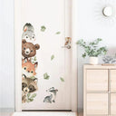 Forest Animals Cartoon Door Sticker Charming Watercolor Decor