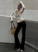 V Neck Button Casual Shirt