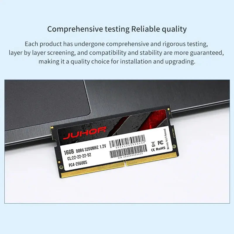 JUHOR Laptop RAM DDR4 DDR5 SODIMM 8GB 16GB 32GB Memory