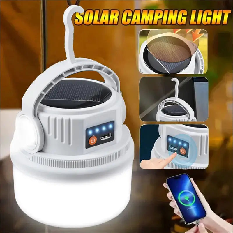 Solar Camping Light - 6 Modes Waterproof Design
