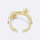 Gold Filled Moissanite Open Ring