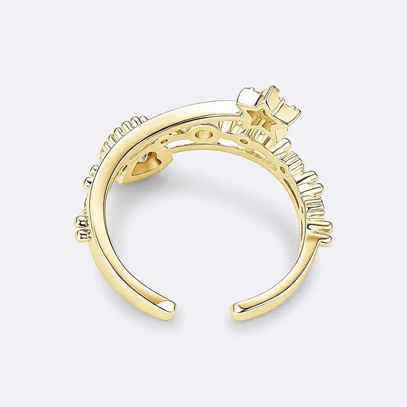 Gold Filled Moissanite Open Ring — product image 5