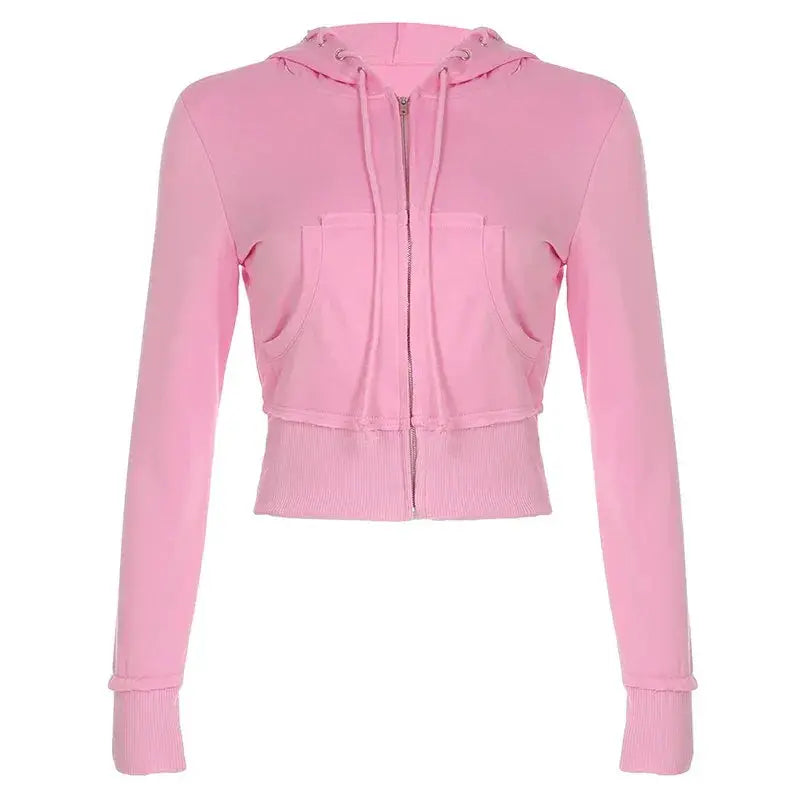 BIIKPIIK Women Drawstring Hooded Hoodie Two Piece Set