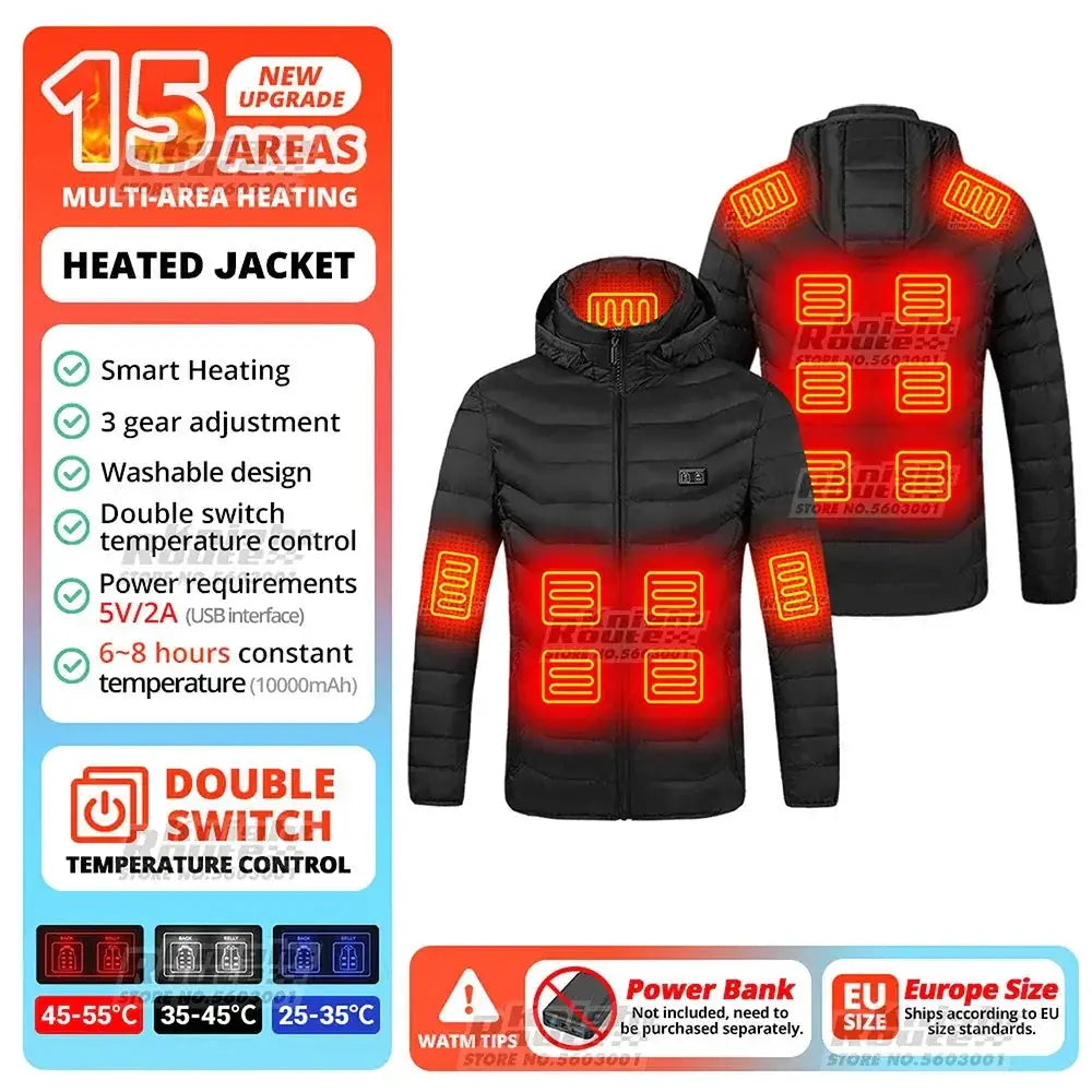 Heated Jacket for Outdoor Winter Wear — product view 8