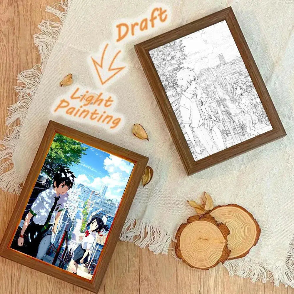 Your Name Anime Night Light Photo Frame LED Lamp Decor