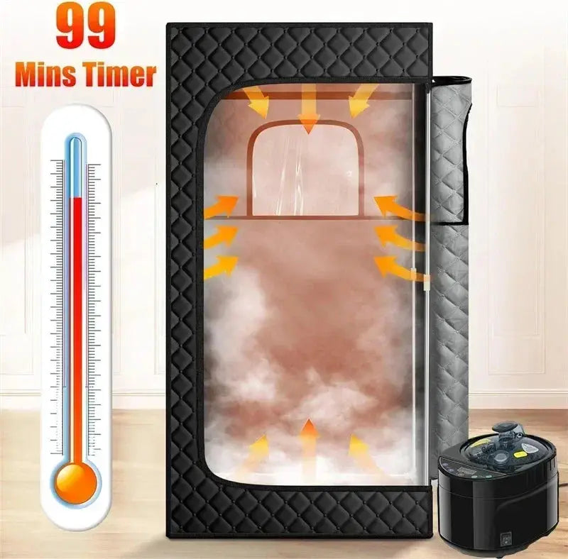 Portable Steam Sauna Tent With 1600W Steamer For Home Spa - OurLum.com