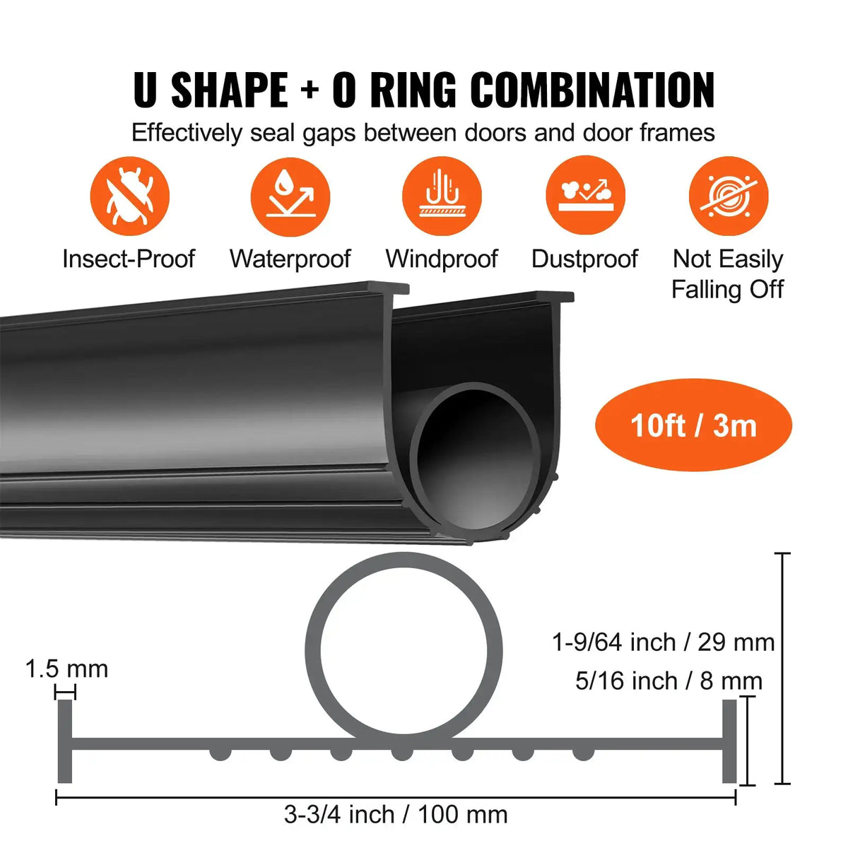 U Shape Garage Door Rubber Seal — product image 2