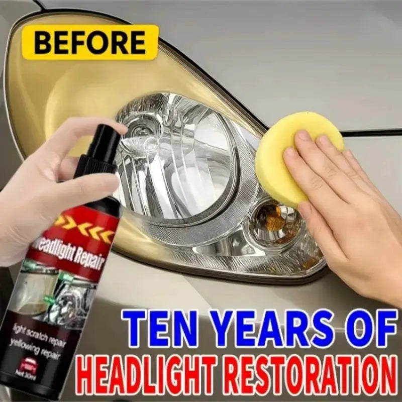 Car Headlight Restoration Fluid - Fast Remove Yellowing — product view 1