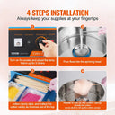 SucceBuy Electric Cotton Candy Machine with Cart Commercial Candy Floss
