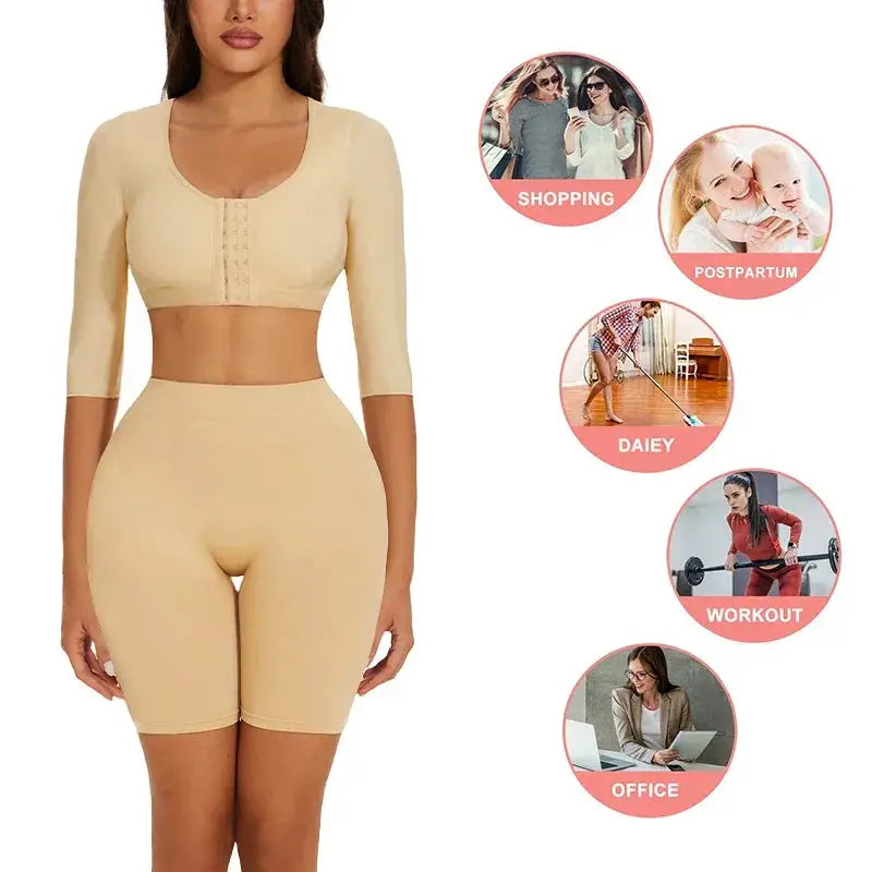 Post Surgery Recovery Womens Body Shaper With Arm Support