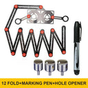 Aluminum Angle Ruler And Drill Locator Tool For Craftsmen