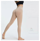 Nude Yoga Pants for Women High Waist Seamless Hip Lifting Fitness Design