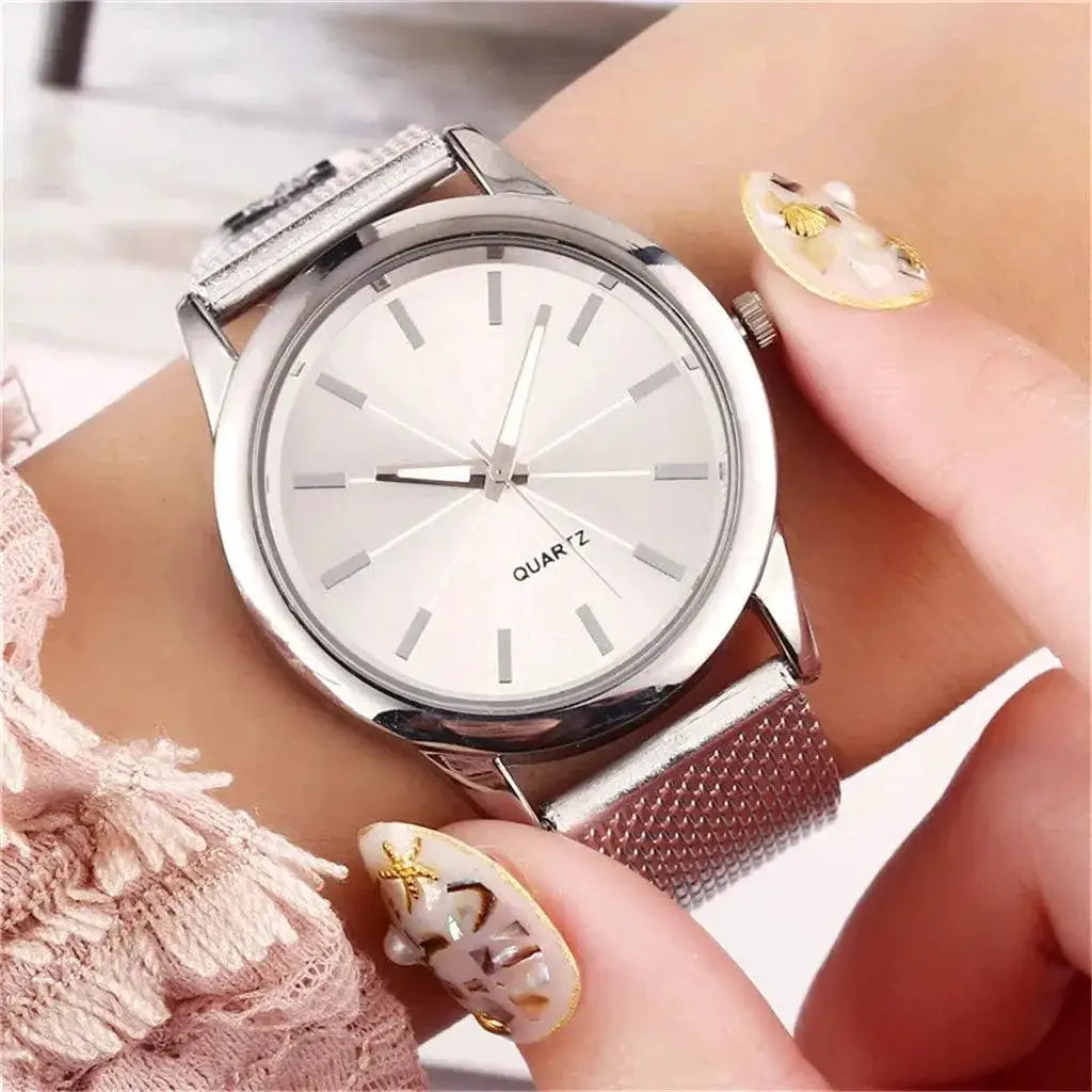 Stainless Steel Quartz Women's Bracelet Watch Timeless