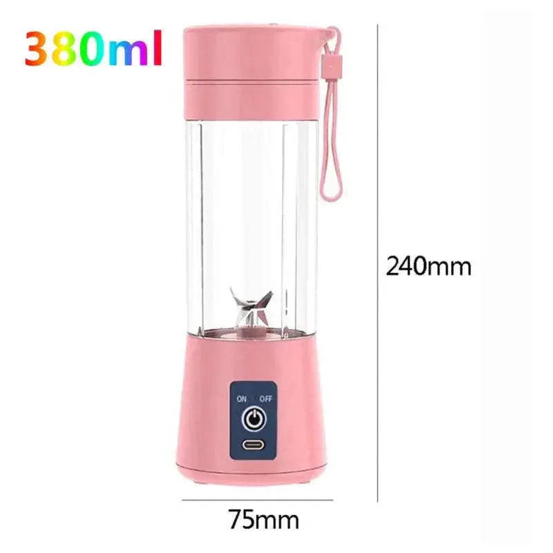 Mini Portable USB Blender 6 Blades 380ml For Smoothies