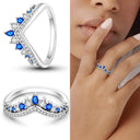 Ring Sterling Silver Star Moon