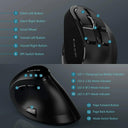 Bluetooth Vertical Wireless Mouse Ergonomic Efficient Tablet Laptop