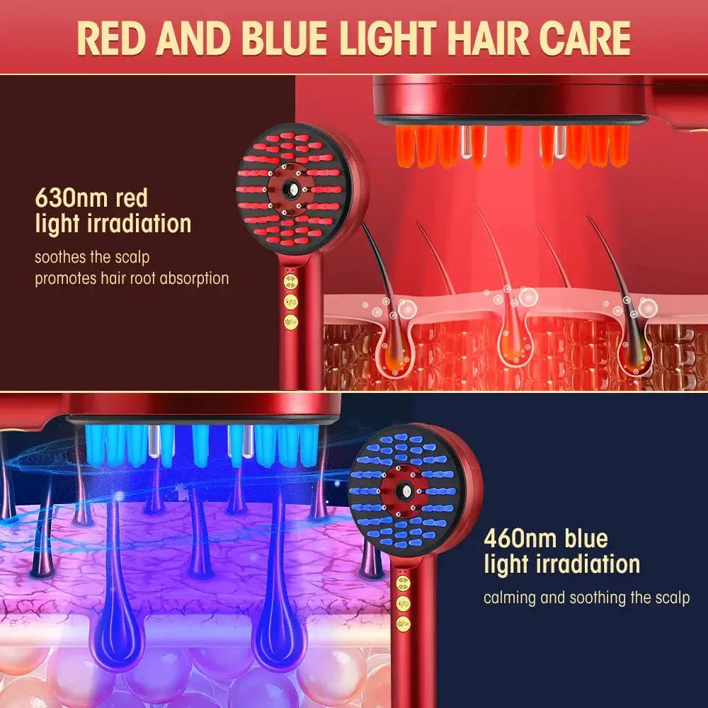 Electric Microcurrent Spray Massage Comb For Hair Growth