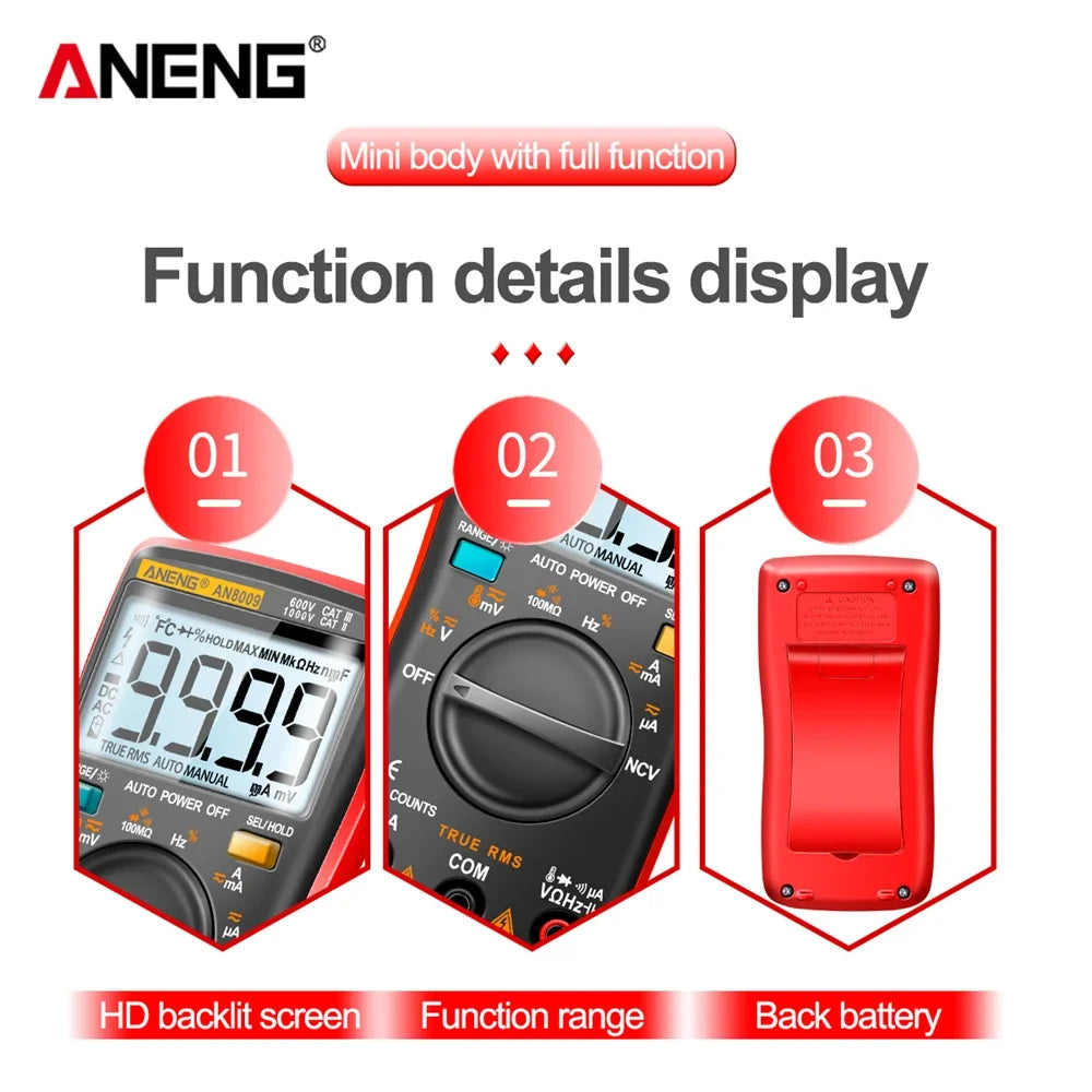 Digital Multimeter Transistor Aneng Testers