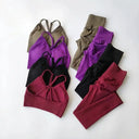 Seamless Yoga Set Women High Waist Leggings Bra