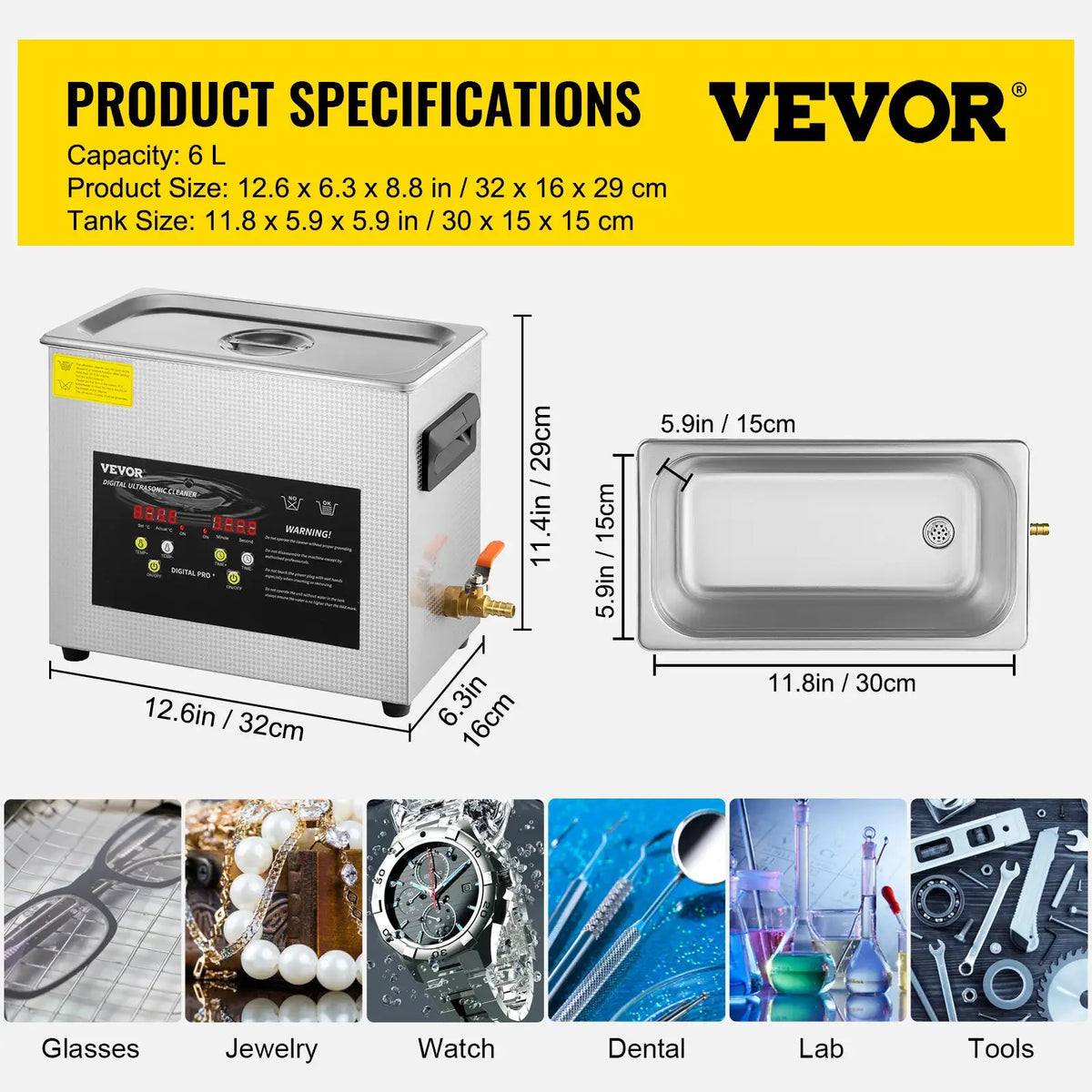 SucceBuy Upgraded Ultrasonic Cleaner Lave-Dishes Portable Washing — product view 9