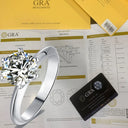 Moissanite Ring in Sterling Silver