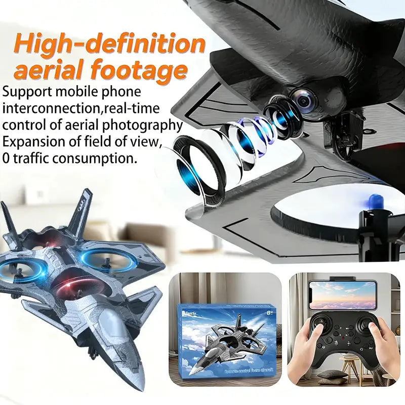 TongLi RC JI Fighter Stunt Plane Drone with HD Camera — product view 5