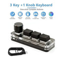 Mini Keyboard - 3 Keys 1 Knob RGB Gaming Macro Pad