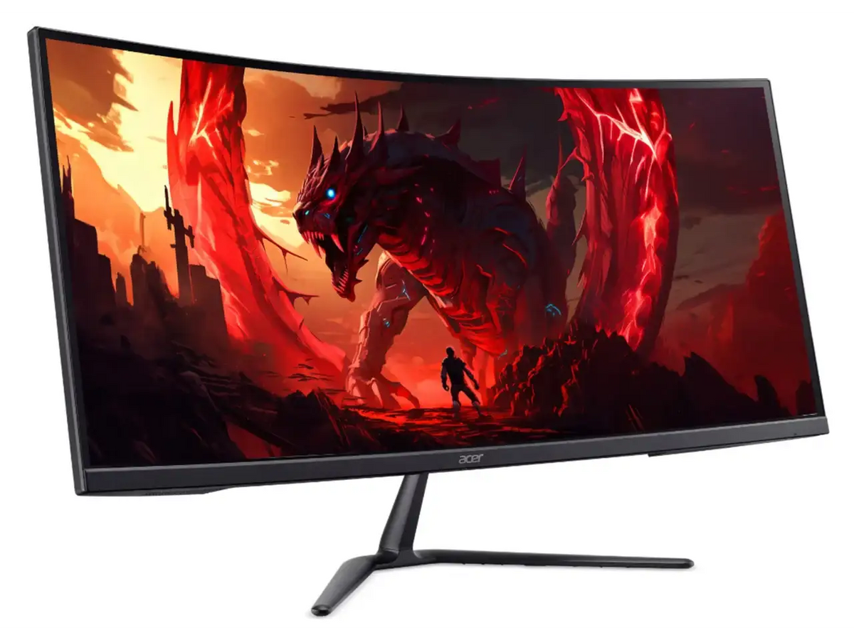 Acer Nitro 34 inch UltraWide QHD 2K 1440P 120Hz AMD FreeSync Premium 120Hz 1ms Curved Gaming Computer Monitor ED340CUR J0biip
