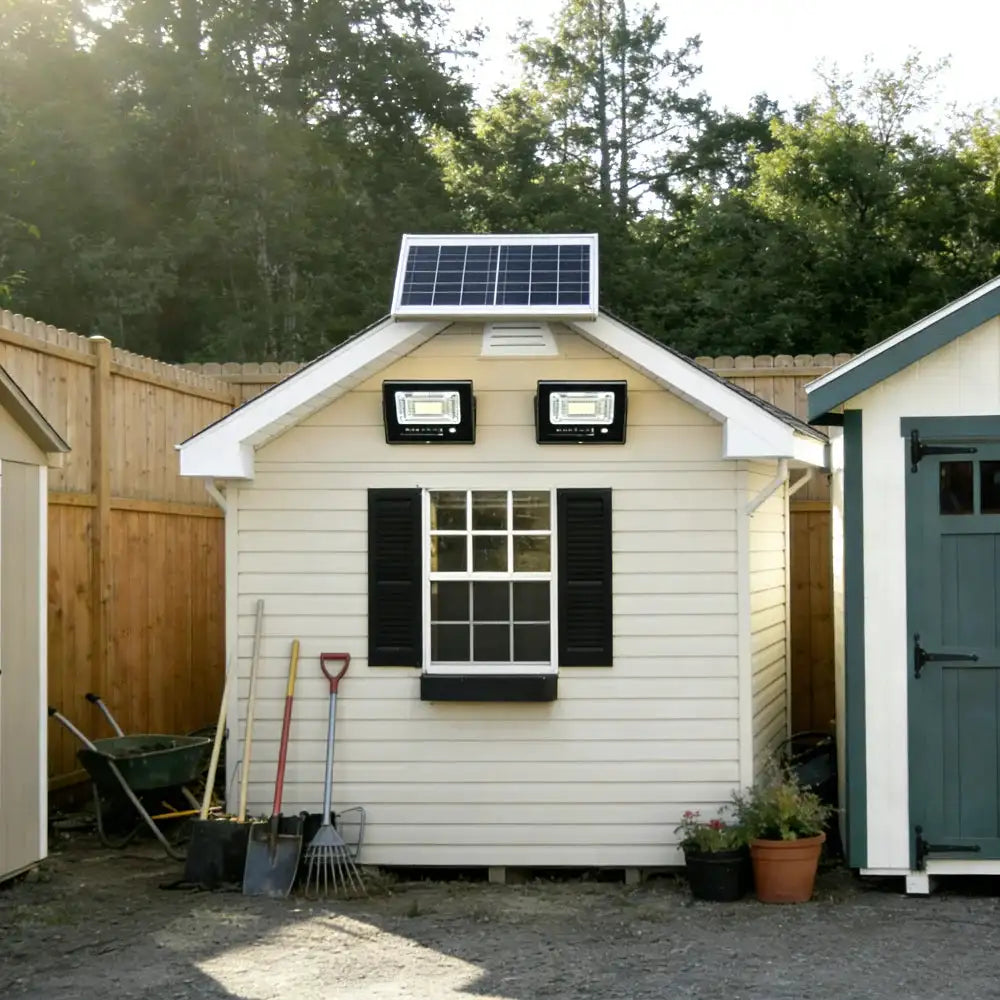Solar Powered Dual Head Wall Lamp — product view 2