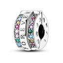 Charm Beads Sterling Silver Pink