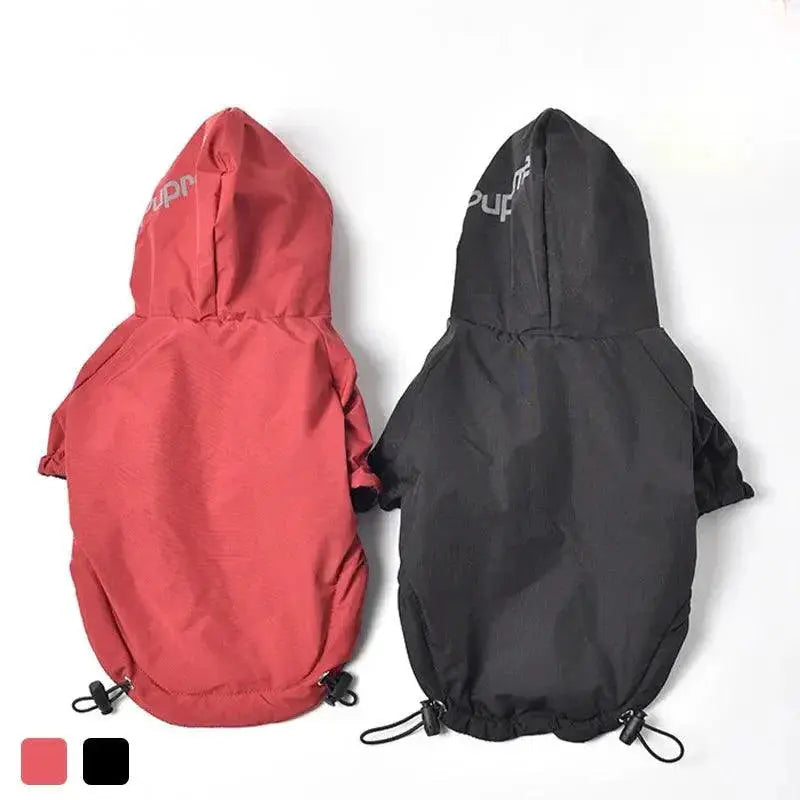 Autumn Winter Hooded Pet Coat Waterproof Warm Reflective
