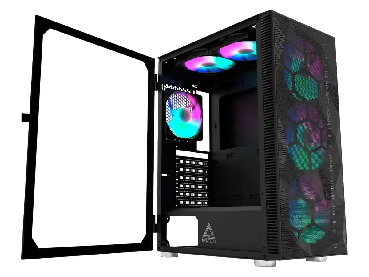 Montech Mesh, x & x Fixed RGB Lighting Fans (Pre-Installed) — product view 8