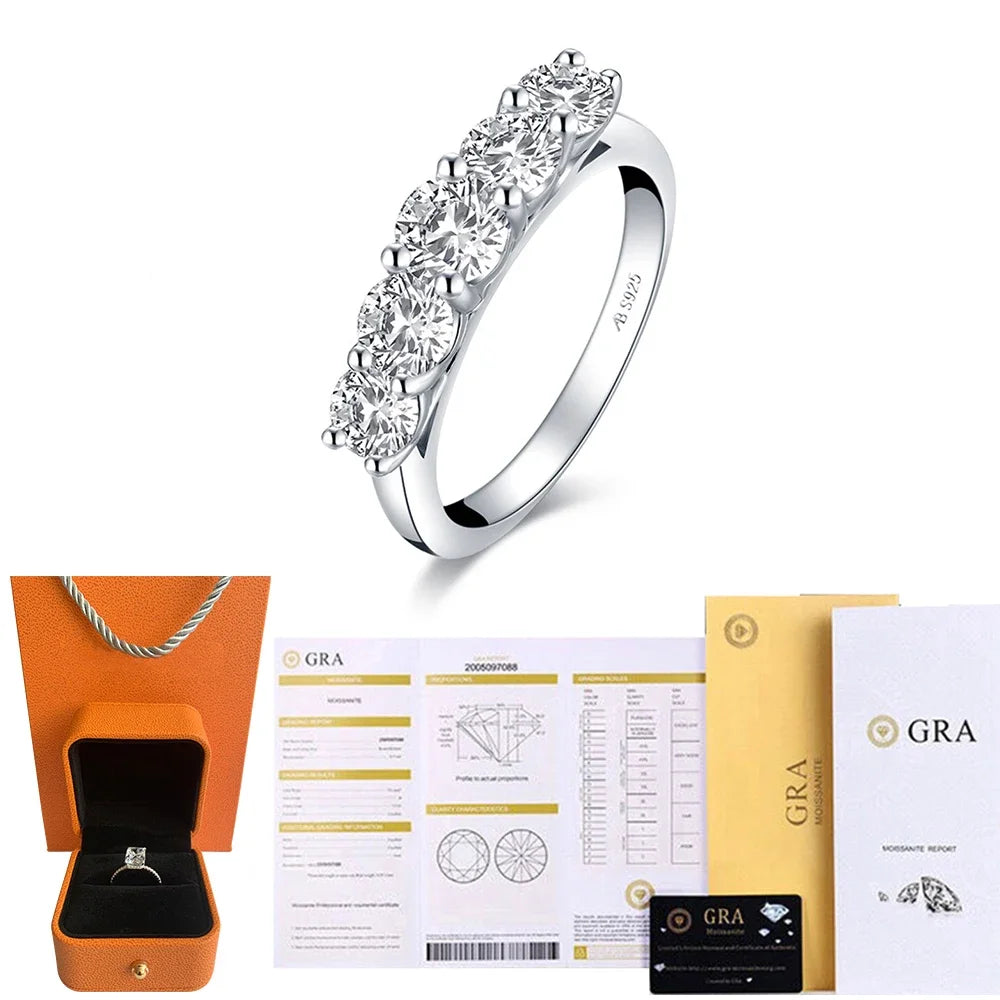 Round Moissanite Jewelry in Sterling Silver — product view 6