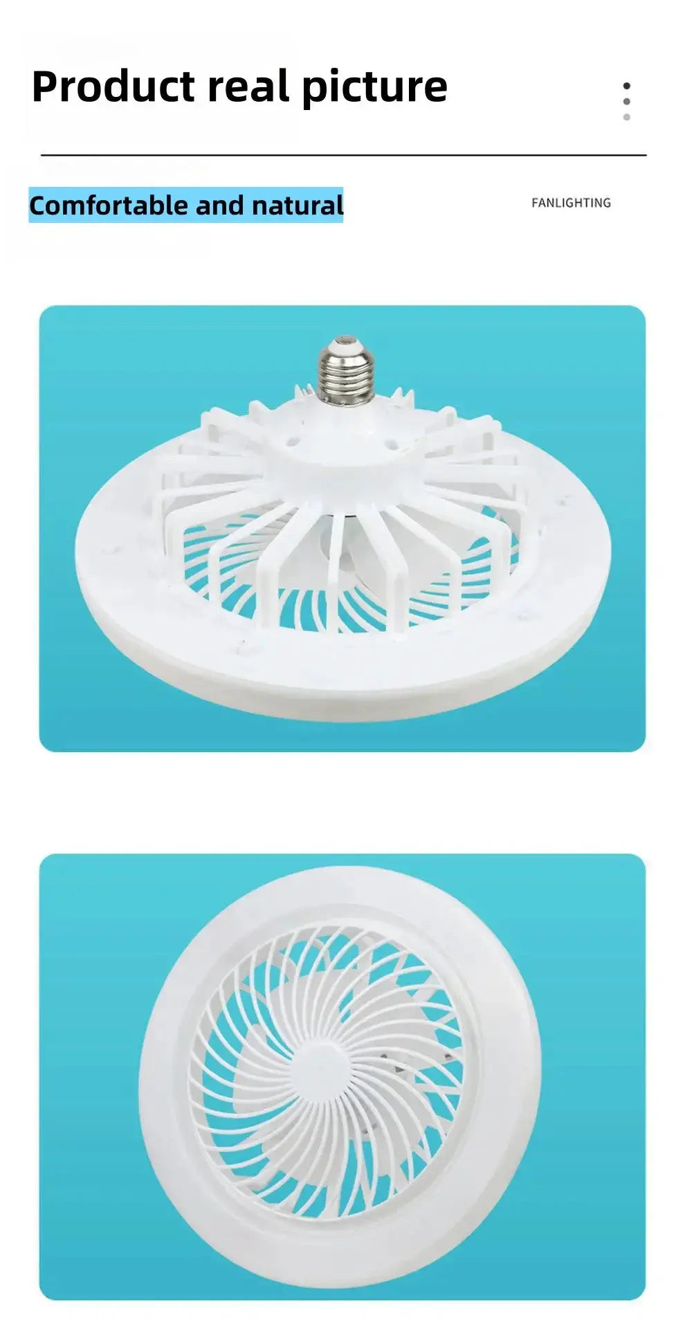 Quiet Ceiling Fan Lamp for Bedroom Space — product view 18