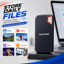 Mini Portable External Hard Drive SSD Type-C Backup Drive