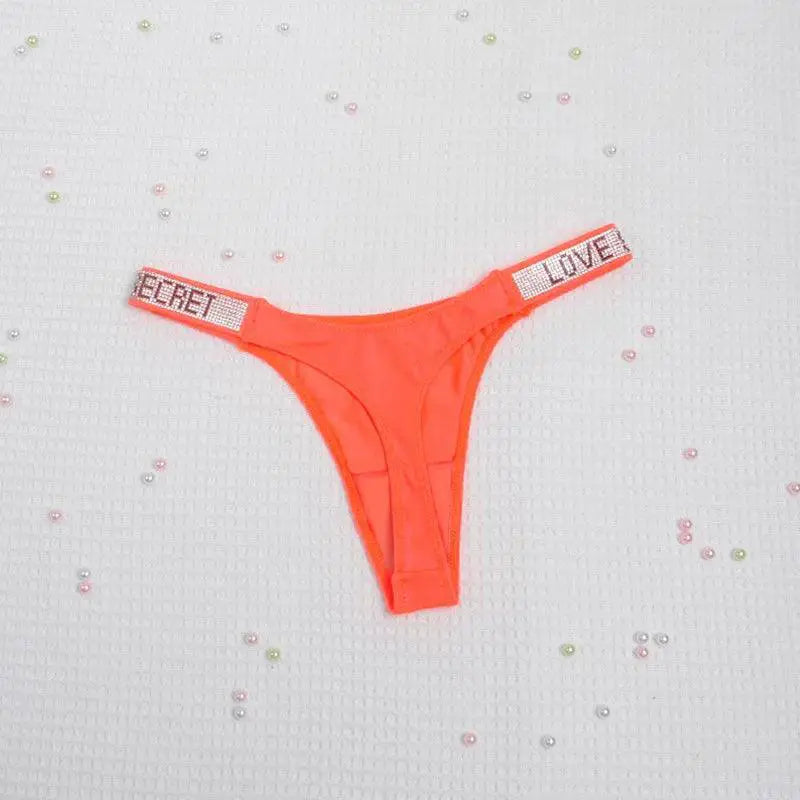 Neon Rhinestone G String Lingerie Sensuous Glamour