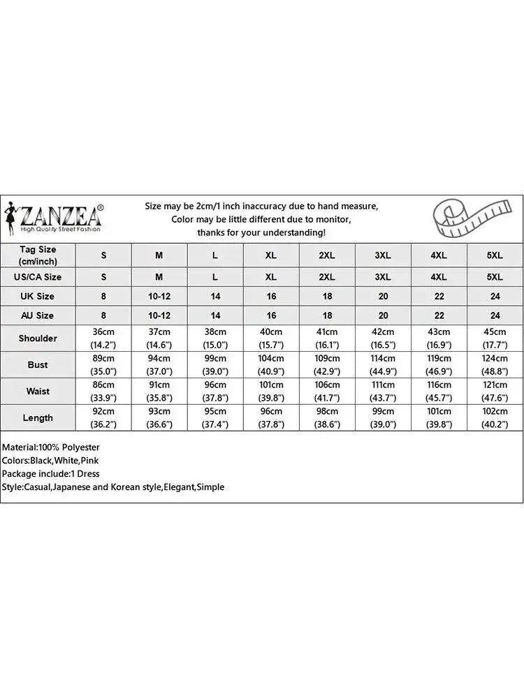 ZANZEA Pleated Sundress Women Elegant Summer Fashion