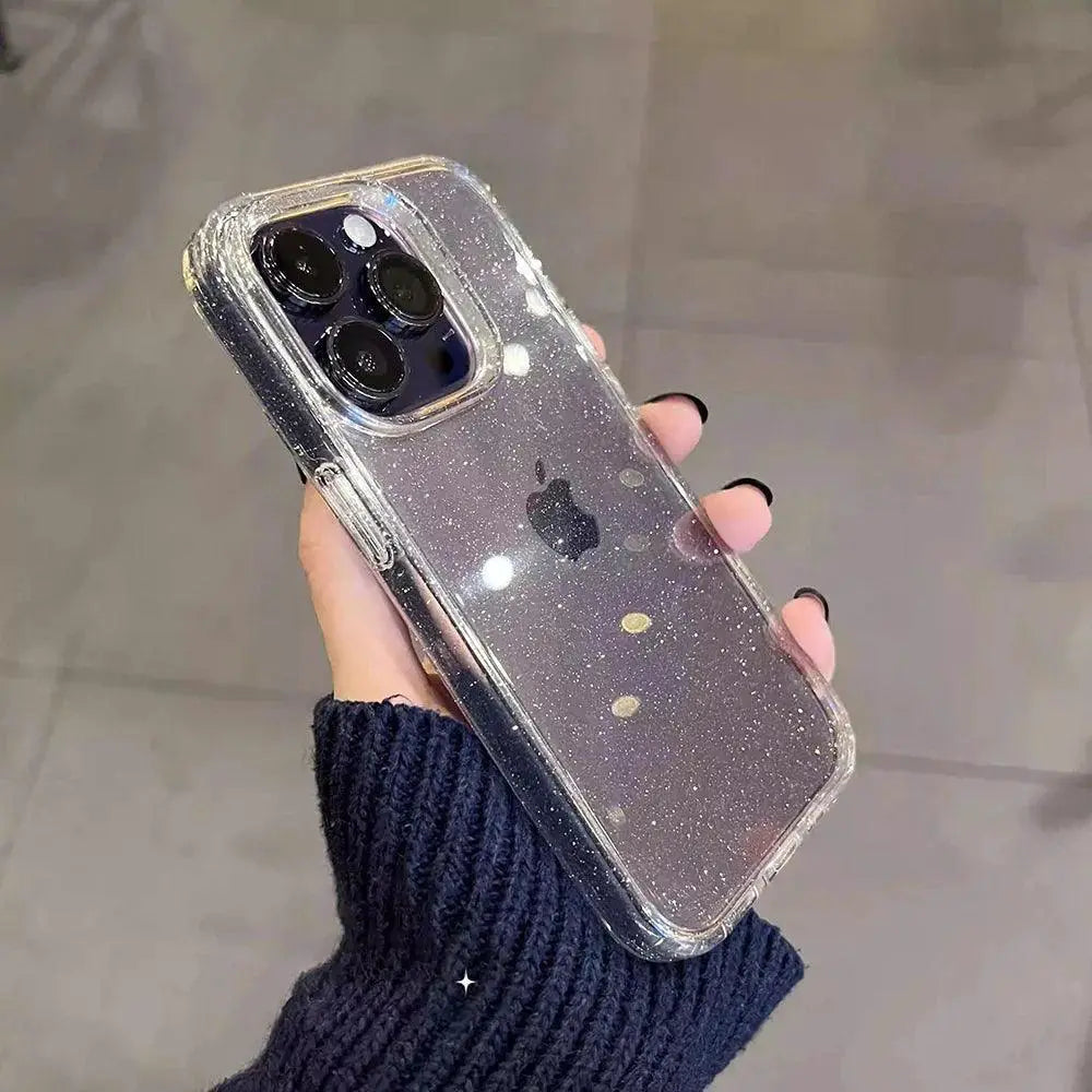 Glittering Shockproof Silicone Case for iPhone Pro Max