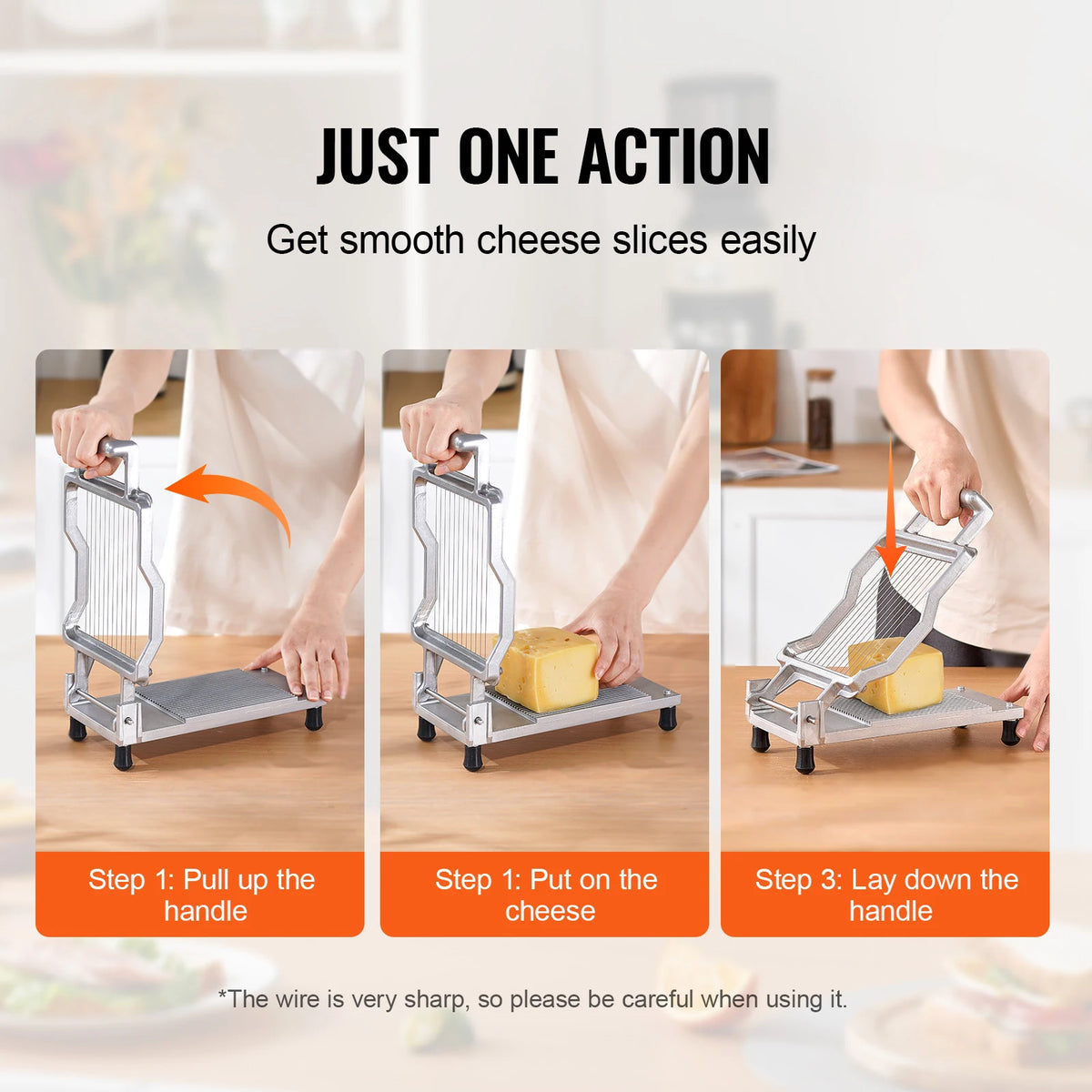 SucceBuy Cheese Cutter with Wire " & " Aluminum Alloy — product view 3