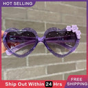 Cute Heart-Shaped Kids Sunglasses with UV Protection Glasses