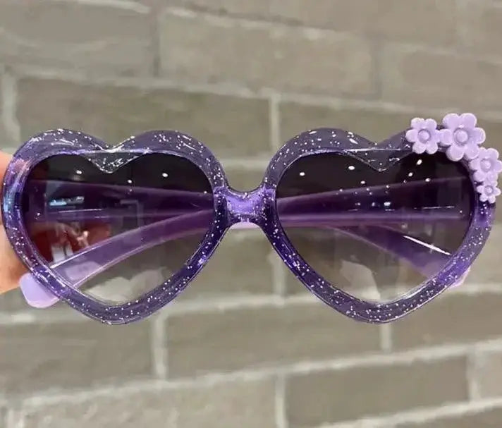 Cute Heart Shaped Kids Sunglasses With UV Protection