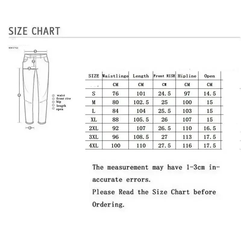 Street Elastic Jeans Men Denim Cargo Pants With Pockets