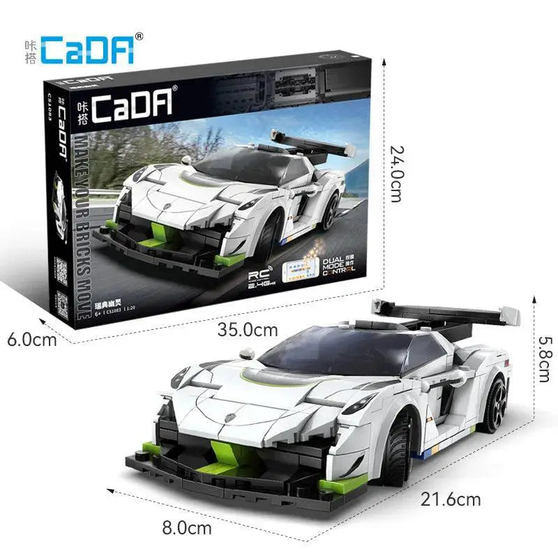 Swedish Ghost RC City Racing Car Programming Toy Block Set