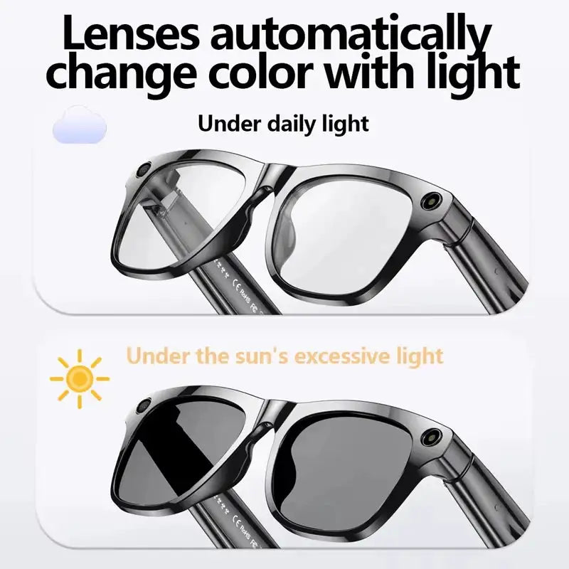 HD Color Changing AI Smart Glasses Chat GPT Camera Bluetooth — product view 2