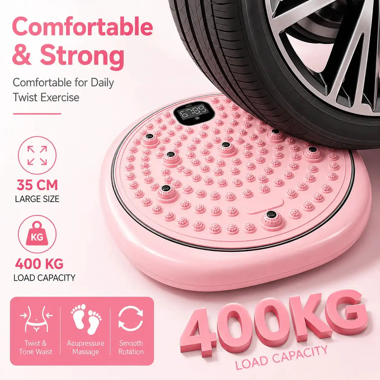 Foot Massage Waist Exercise Waist Twisting Disc Torsion Disc Fitness Equipment Portable Magnetic Foot Massage Twisting Machine