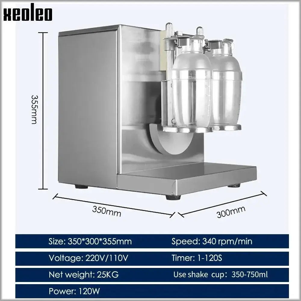 Xeoleo Commercial Boba Shaker Bubble Tea Machine Stainless