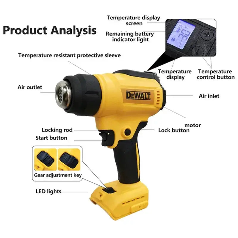 20V Cordless Heat Gun for Welding and Shrink Wrapping