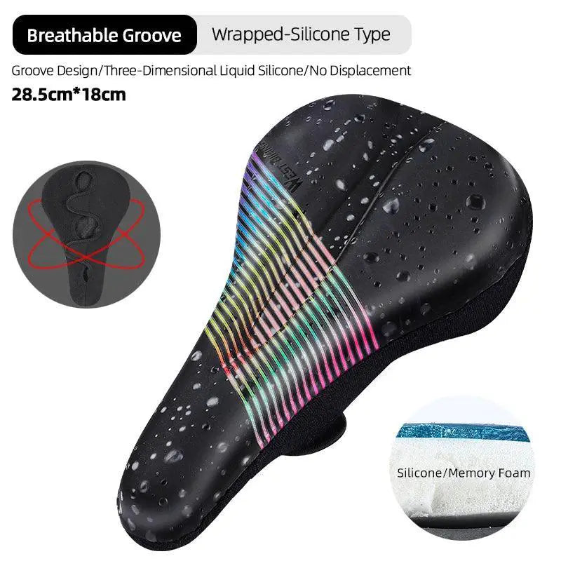 Gel Bicycle Seat Cover With Waterdrop Pattern For Comfort
